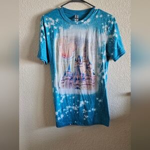 Gildan Softstyle Blue T-Shirt with White Accents